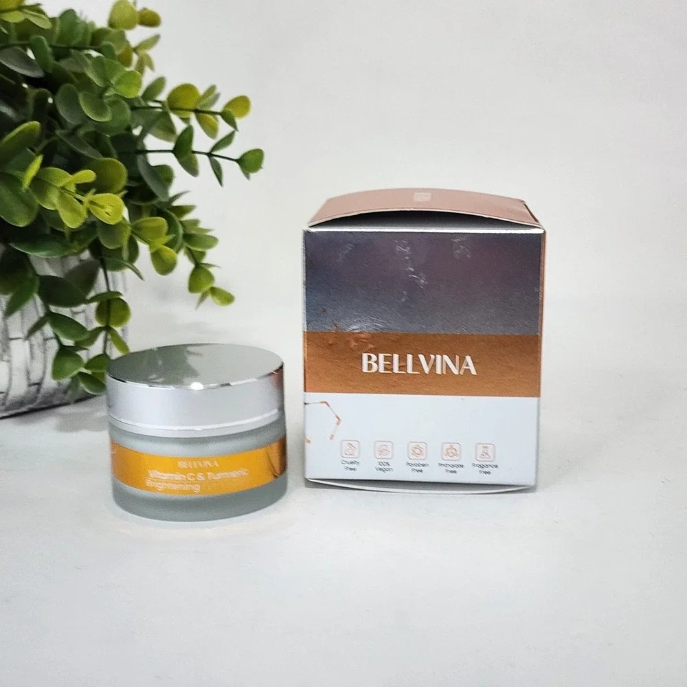Bellvina Vitamin C & Turmeric Brightening Eye Cream Plumps Hydrates 1 oz / 30 mL